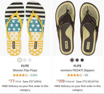 FLITE Women's Flip-Flops starts at ₹77