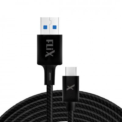 FLiX (Beetel) Rush 02C USB Type A to Type C Charge and data Sync Cable (XCD - RPAC105)