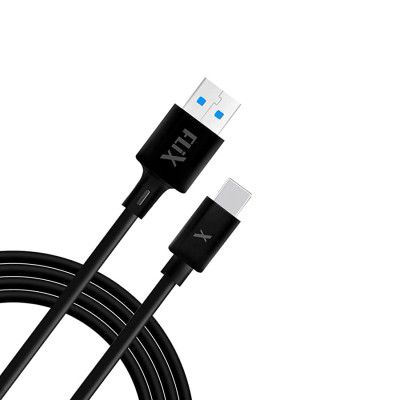 FLiX (Beetel) USB to Type C PVC Data Sync & 15W(3A) Fast Charging Cable (XCD - FPC01)