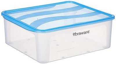 Floraware Plastic Food Safe Multiuse Storage Container, Fridge Storage Container with Lid, BPA Free, 8000ML (Blue, 1)