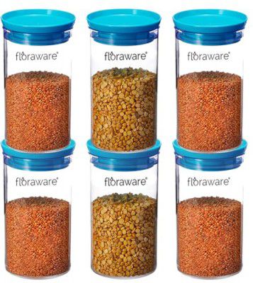 Floraware Plastic Storage Jar and Container Set I Air Tight & BPA Free Containers for Kitchen Storage Set I Grocery Kitchen Container Set I Multipurpose Jar, 1400 ML Each (Blue, 2)