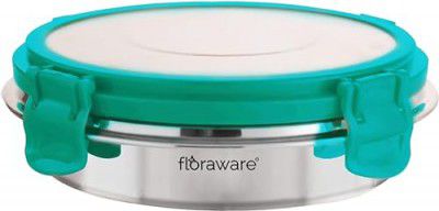 Floraware Stainless Steel Insulated Airtight Leak-Proof Lunch Box Unbreakable Lid, School, Picnic & Travelling, 300 ML (Sea Green, 1)