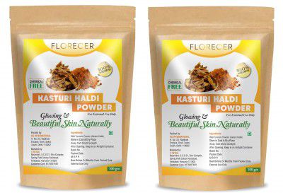 Florecer Kasturi Haldi Kasturi Haldi Powder For Face Beauty Kasturi Manjal Kasturi Turmeric Powder- (Pack Of -2)