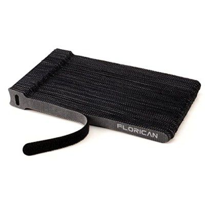 FLORICAN Cable Organiser, Cord Management System for PC, TV, Home Theater, Speaker & Cables, Reusable Cable Organizer for Desk, WFH Accessories, Reusable Cable Ties Strap (15)