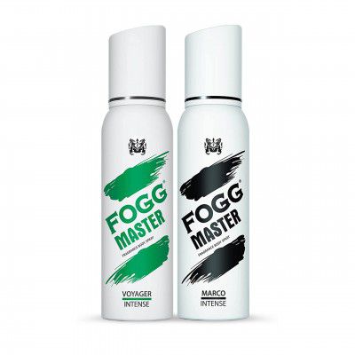 FOGG Master Fragrance Body Spray for Men, 240ml (Pack of 2) - Intense (Marco + Voyager)