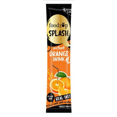 Foodzup Splash Instant Orange drink with added Vitamins and Iron| Summer Drink I Beat The Heat I Refresh and energise|22 gm x 30 sachets