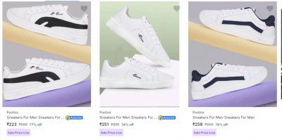 Footox Men’s Casual Shoes Upto 77% Off Start At Rs 223