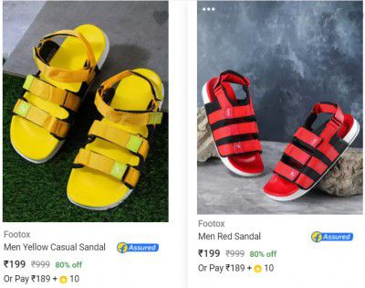 Footox Sandals & Floaters Starting at ₹199