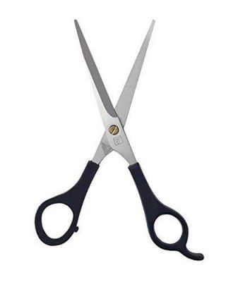 Foreign Holics Foreignholics Hair Cutting Scissor Smooth And Comfortable (Black, 7-Inch) (Black)