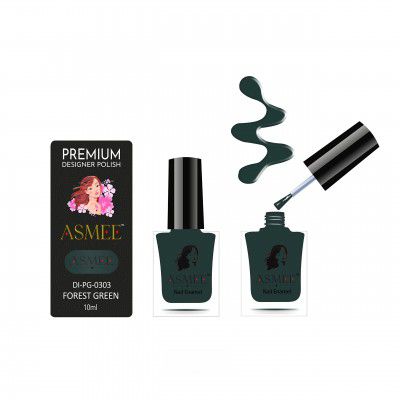 Forest Green, Premium Color coats your nails to perfect ,giving them a vibrant and elegant look, Long Lasting Gel Nail Paint (10ML)