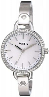 Fossil Analog Womens Wrist Watch (Silver Dial, Silver Band), BQ3162