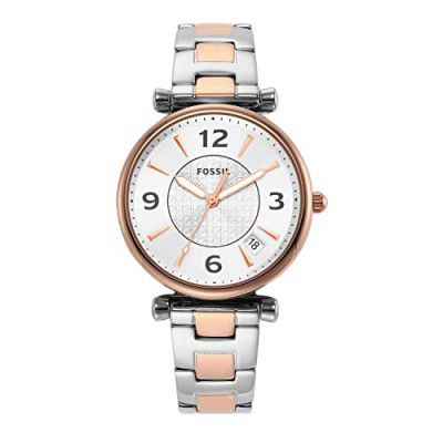 Fossil Carlie Analog Silver Dial Women's Watch-ES5156