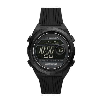 Fossil Everett Digital Black Mens Watch-FS5859