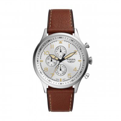 Fossil Pilot Analog Silver Dial Men's Watch-FS5809