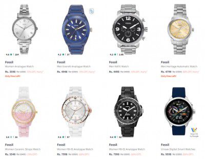 Myntra : Fossil Smartwatches 70-80% Off