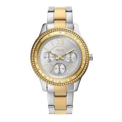 Fossil Women Stainless Steel Analog Silver Dial Watch-Es5107, Band Color-Multicolor