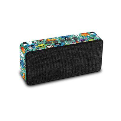 Foxin Brick Bluetooth Speaker - Balanced Audio Output, 180 Days Warranty, Abstract Print