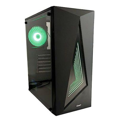 Foxin® Plutonium Desktop Computer Case | G2 Structure | Steel Body | USB 3.0 | HD Audio | 8 CM/12 CM Fan Position | Metallic Black