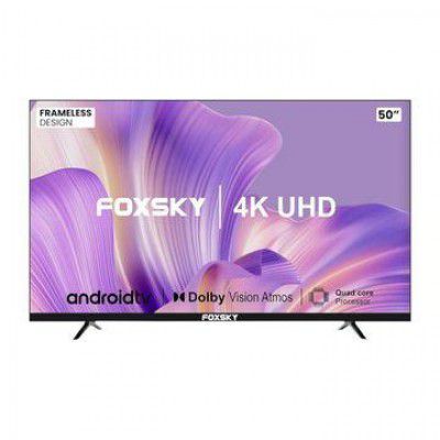 Foxsky (50 inch) 4K Ultra HD LED Smart Android TV with Google Assistant