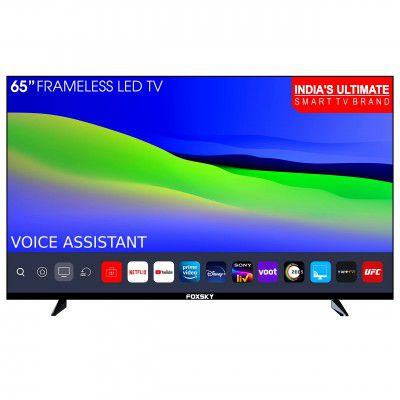 Foxsky 165 cm (65 inches) 4K Ultra HD Smart LED TV 65FS-VS (Black)