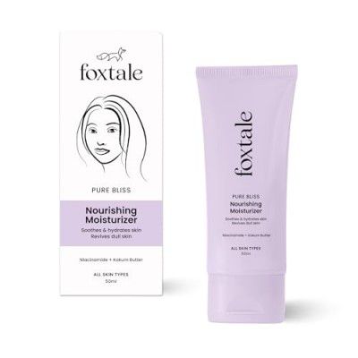 Foxtale Niacinamide Moisturizer for 24 Hr Nourishment, with Hyaluronic Acid & Kokum Butter, Lightweight & Non-Sticky, For Soft & Glowing Skin, Men & Women, All Skin Types, 50 ml