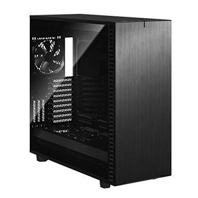 Fractal Design Define 7 XL Light Tempered Glass E-ATX Mid-Tower Gaming Cabinet Case with Three Pre-Installed Dynamic X2 GP-14 Fans and Anodized Aluminum Front Panel - Black (FD-C-DEF7X-02)