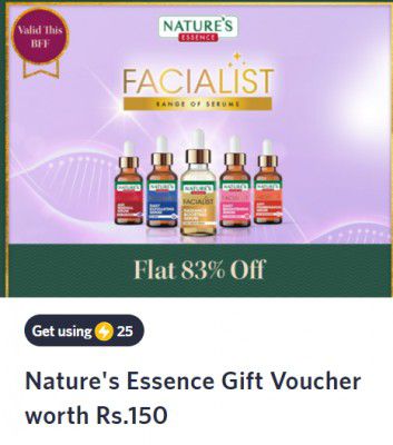 Free Nature's Essence Products Worth Rs.150 | Redeem against 25 Supercoins