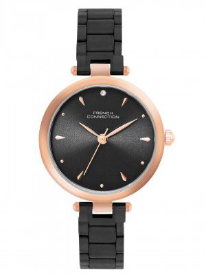 French Connection Analog Black Dial Women's Watch-FCN0103BM