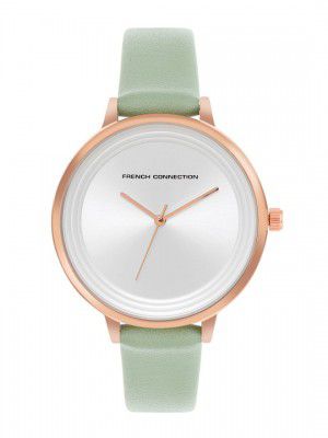 French Connection Solid Dial & Leather Straps Analogue Watch FCN00001C