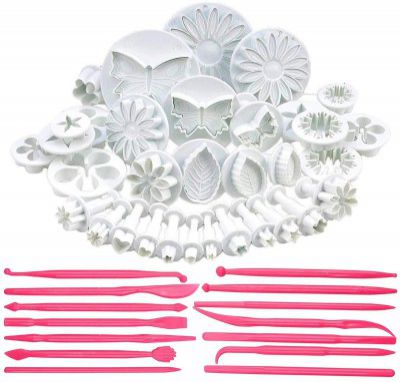 FrenchWare (Set of 47) Cake Decorating Tools Kit with 1 Silicone Nozzle and Storage Box, 48 Stainless Steel Piping Nozzles, 100% Food-Grade, Dishwasher Safe, FDA Approved