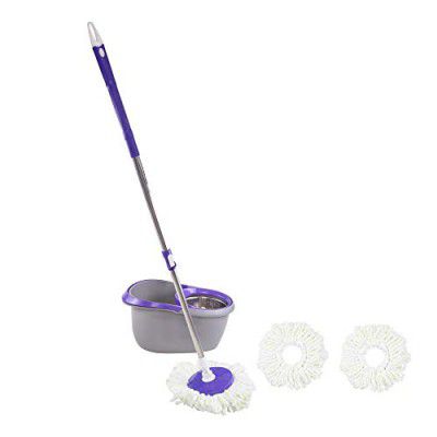 Frestol Steel Mop +3 Refill+Rod - Grey/Purple