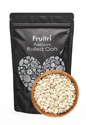 Fruitri Organic Rolled Oats- Gluten Free Rolled oats for weight loss, 100% Whole Grain, Breakfast Cereal (1kg)