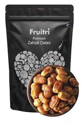 Fruitri Premium Zahidi Brown Dates 500gm, Juicy & Delicious Khajoor, 100% Naturally Dried & free from any Preservative