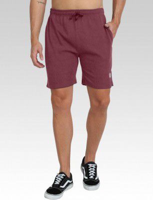 FTX  Solid Men Maroon Sports Shorts