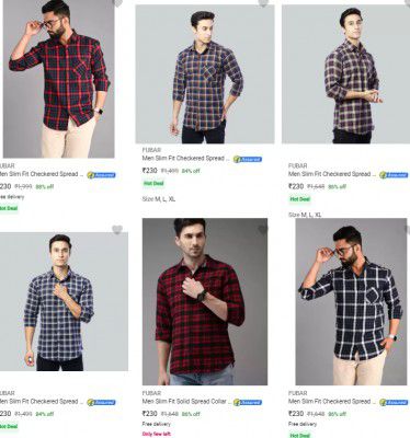 Fubar Casual Shirts Starting at ₹239