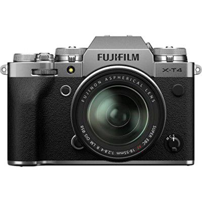 Fujifilm X-T4 26 MP Mirrorless Camera Body (X-Trans CMOS 4 Sensor, EVF, Face/Eye AF, 5-Axis IBIS, Vari-Angle LCD Touchscreen, 4K/60P & FHD/240P Video, Film Simulations, Weather Resistance) - Silver