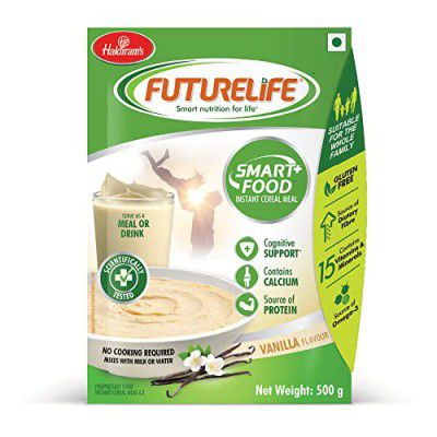 FUTURELIFE instant Cereal Meal | Smart Nutrition for Smarter You I VANILLA - 500 gms