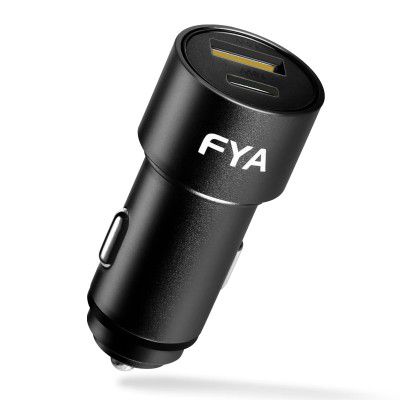 Fya Car Charger, 36W Fast Usb Car Charger (Obsidian Black)