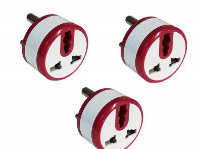 Gadget-Wagon 3 pin multicountry Travel Adapter Plug |5 amperes|Conversion Suits More Than 180 Countries Plug