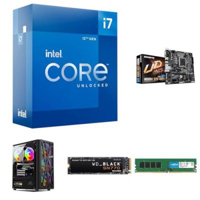 Gaming Bundle - 12th Gen Intel core i7-12700K MSI H610 Motherboard & Gigabyte Nvidia GTX 1650 (16GB DDR4 RAM/1TB NVME SSD)