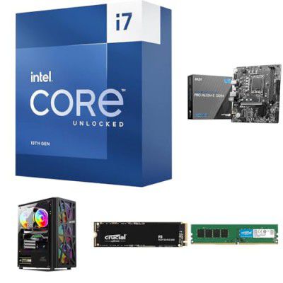 Gaming Bundle - 13th Gen Intel core i7-13700K with MSI H610 Motherboard & Gigabyte Nvidia RTX 3060 (16GB DDR4 RAM/1TB NVME SSD/600W PSU/Gaming Chassis)