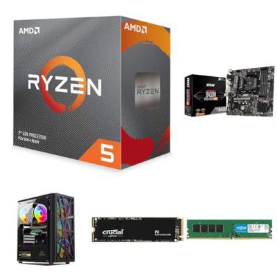 Gaming Bundle - AMD Ryzen 5-3600 MSI B450 Motherboard & Gigabyte Nvidia GTX 1650 (16GB DDR4 RAM/500GB SSD/500W)