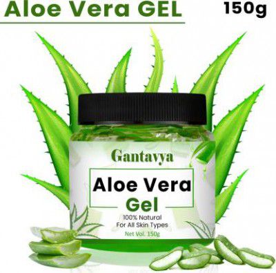 Gantavya Gantavya 100% Bio Organic Aloe Vera Gel For Skin Acne, Scars,Dark spots Face & Hair Care 150ml  (200 ml)