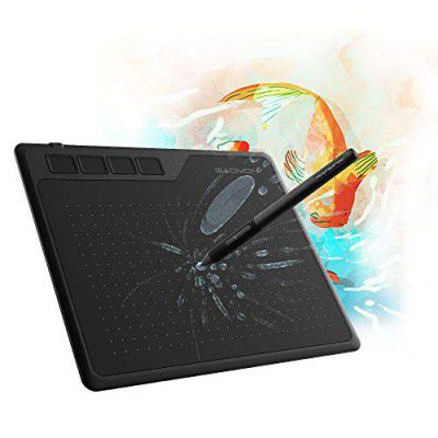 GAOMON S620 Graphics Tablet with 8192 Passive Pen 4 Express Keys for Digital Drawing & OSU & Online Teaching-for Mac Windows Android OS (Black, 6.5 x 4 inches)