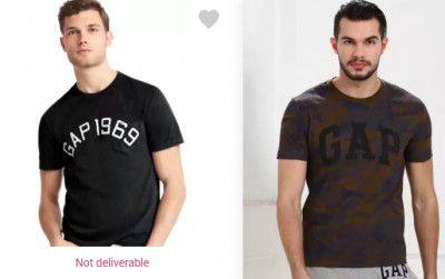 GAP Mens T-shirt Min.70% Off