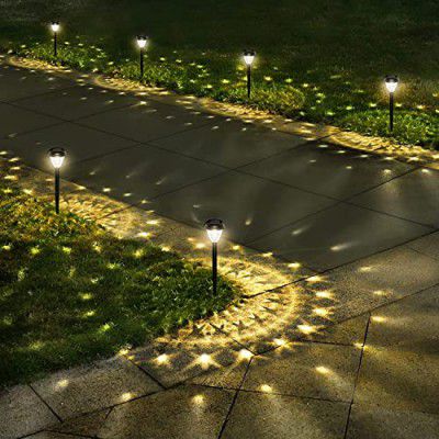 Garden Art Plastic Pack of 2 Solar Decorative Pathway Lights