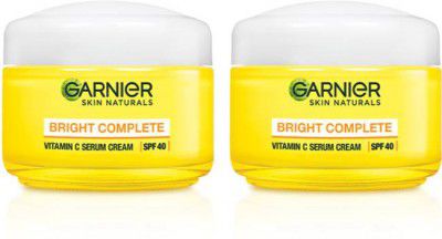 GARNIER Bright Complete Serum Cream SPF 40 45g (Pack of 2)  (90 g)