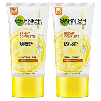 Garnier Bright Complete Vitamin C Facewash, 150 g, Pack of 2 (SYLLF150)