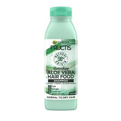 Garnier Fructis, Hydrating Shampoo For Normal to Dry Hair, Nourishing & Increases Shine, Aloe Vera Hair Food, 350 ml