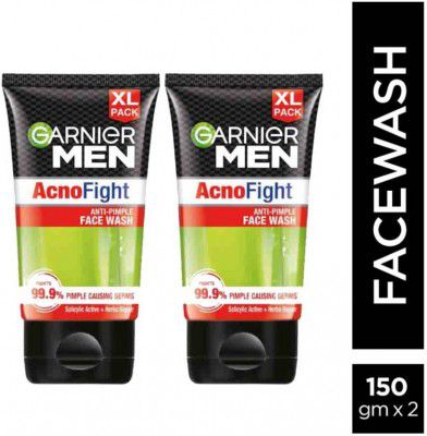 Garnier Men Acno Fight, Anti Pimple with Salicylic Acid and Herba Repair Face Wash (300 g)